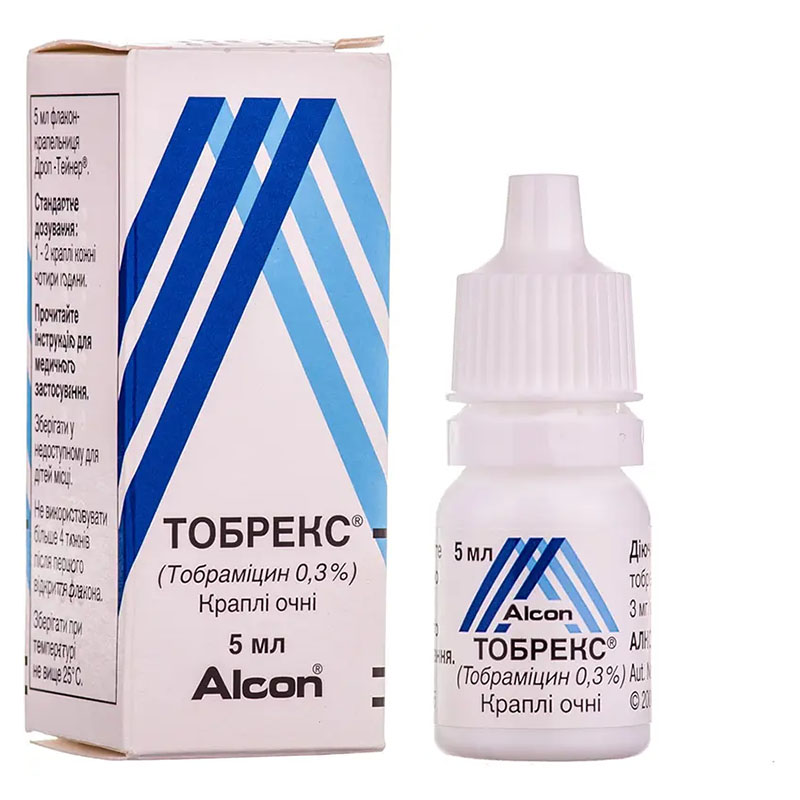Тобрекс очні краплі 03% по 5 мл у флаконі 1 шт.