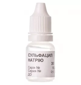Сульфацил-натрій очні краплі 30% по 10 мл у флаконі 1 шт. - Фармак