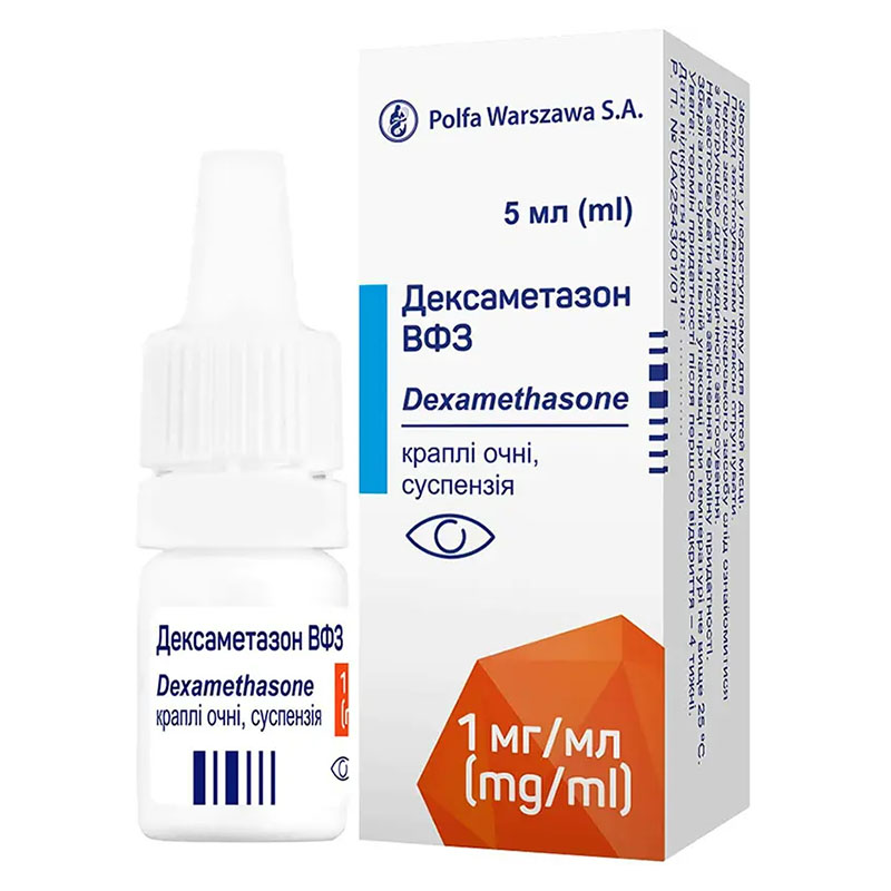 Дексаметазон ВФЗ капли глазные 1 мг/мл по 5 мл во флаконе 1 шт.