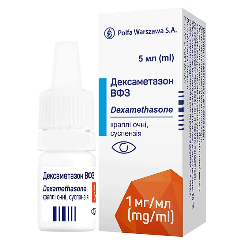 Дексаметазон ВФЗ очні краплі 1 мг/мл по 5 мл у флаконі 1 шт.