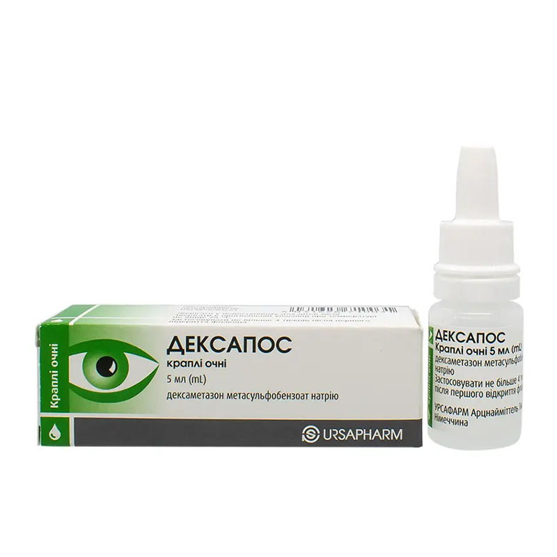 Дексапос очні краплі 1 мг/мл по 5 мл у флаконі 1 шт.