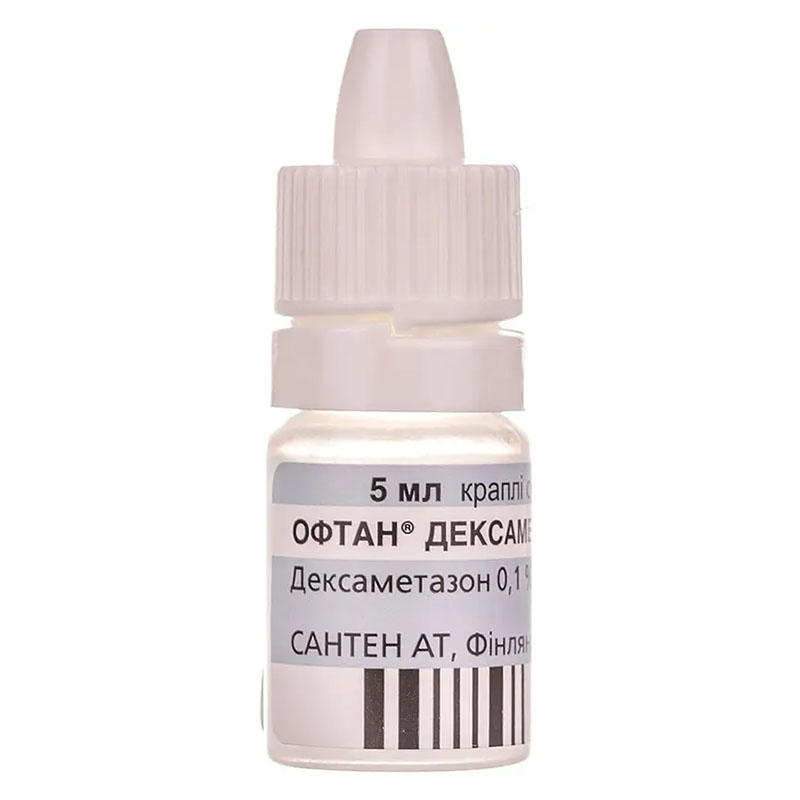 Офтан Дексаметазон краплі 0,1% по 5 мл у флаконі 1 шт.
