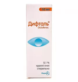 Дифталь очні краплі 0,1% по 10 мл у флаконі 1 шт.