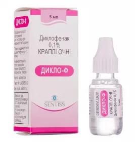 Дикло-Ф очні краплі 0,1% по 5 мл у флаконі 1 шт.