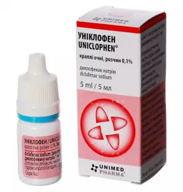 Уніклофен краплі очні 0,1% по 5 мл у флаконі 1 шт.