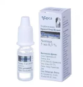 Нормакс краплі 0.3% по 5 мл у флаконі 1 шт.