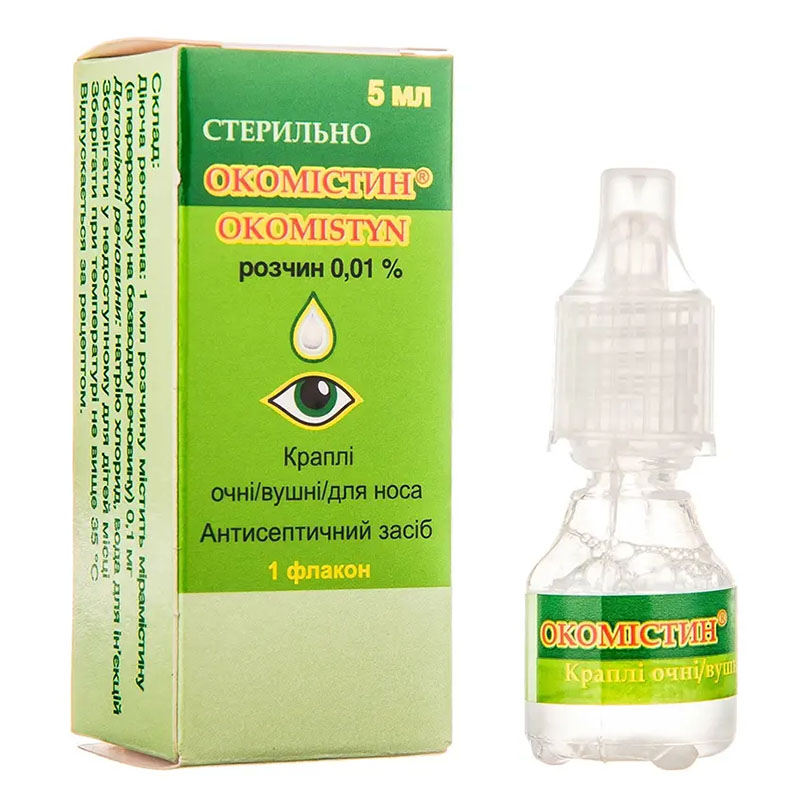 Окомистин капли глазные 0.01% по 5 мл во флаконе 1 шт.