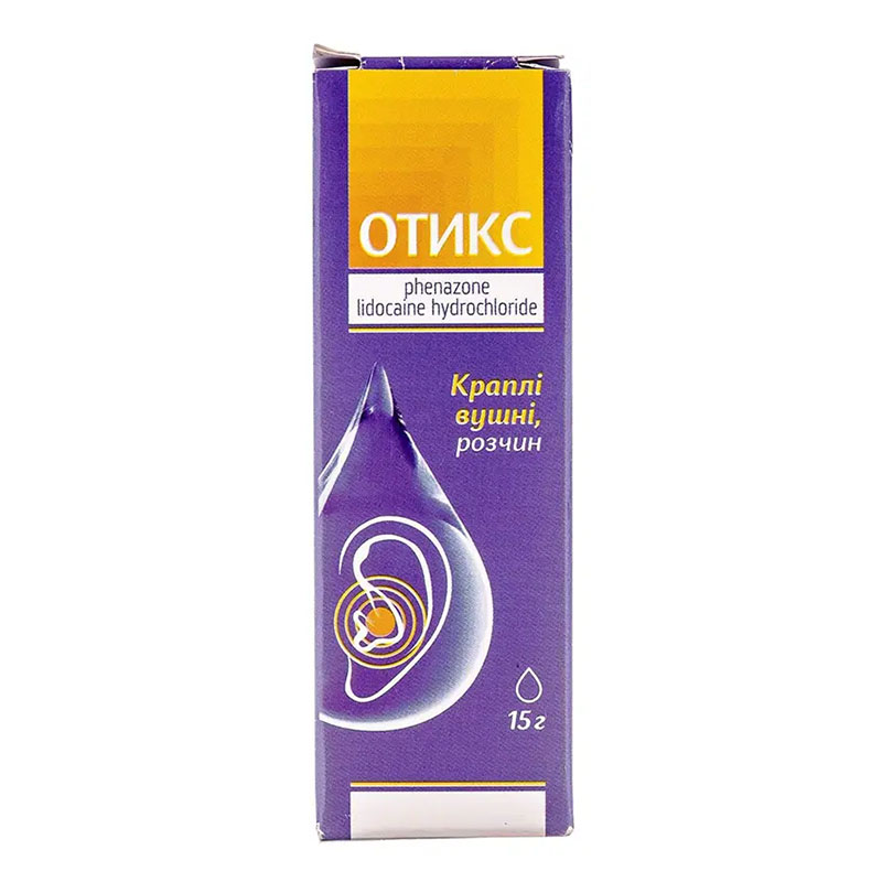 Отикс капли ушные по 15 г во флаконе 1 шт.