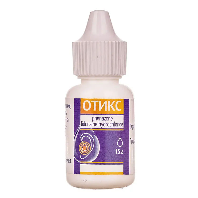 Отикс капли ушные по 15 г во флаконе 1 шт.