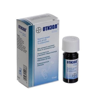 Отізол краплі вушні по 15 мл у флаконі 1 шт.