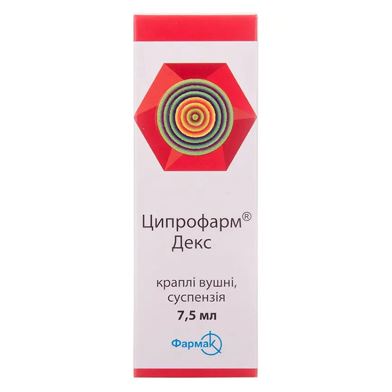 Ципрофарм Декс краплі вушні по 7.5 мл у флаконі 1 шт.