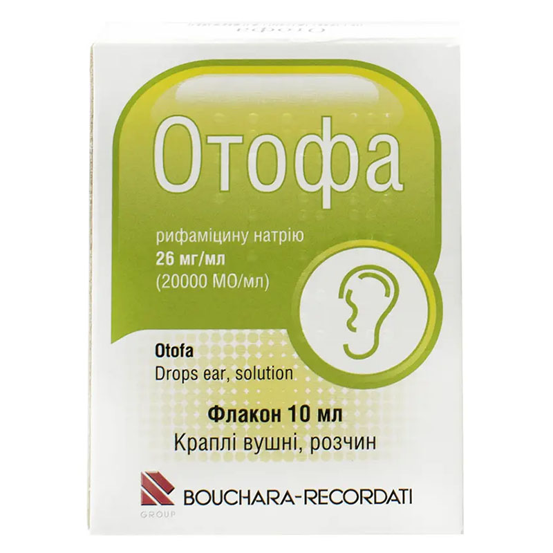 Отофа краплі вушні по 10 мл у флаконі 1 шт.
