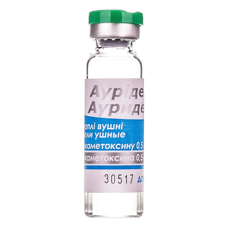 Аурідексан краплі вушні 0.5 мг/мл по 5 мл у флаконі 1 шт.