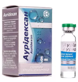 Аурідексан краплі вушні 0.5 мг/мл по 5 мл у флаконі 1 шт.