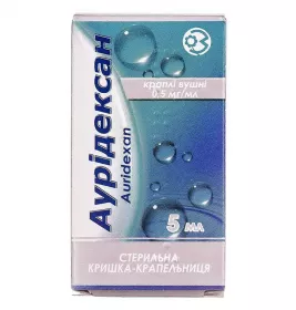 Аурідексан краплі вушні 0.5 мг/мл по 5 мл у флаконі 1 шт.