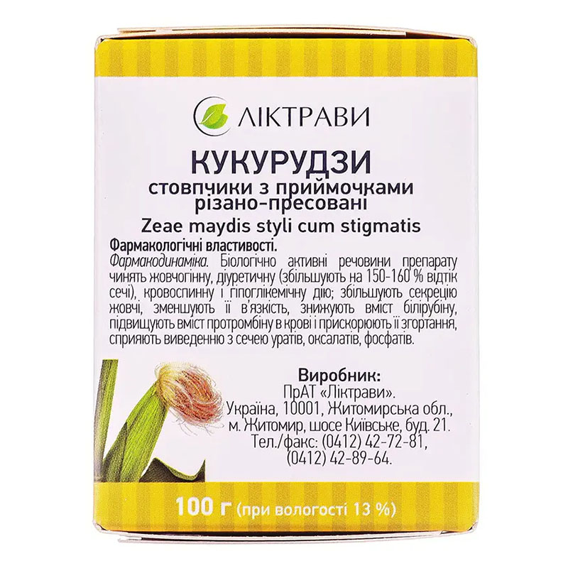 Кукурузы столбики с рыльцами  по 100 г в пачке - Лектравы