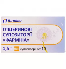 Глицериновые супп.-Фармина 1,5г №10