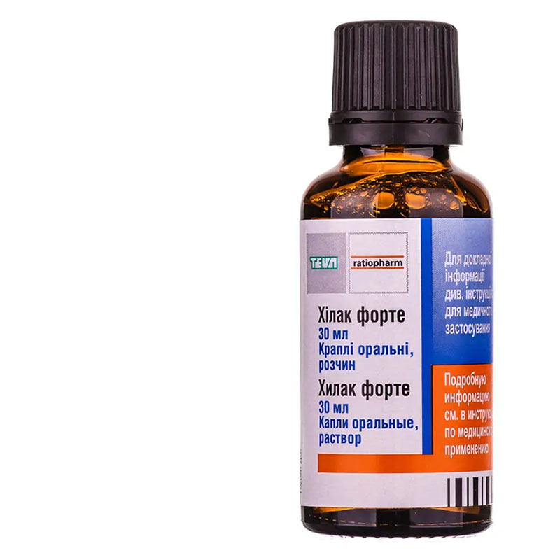 Хилак форте капли по 30 мл во флаконе с пробкой-капельницей