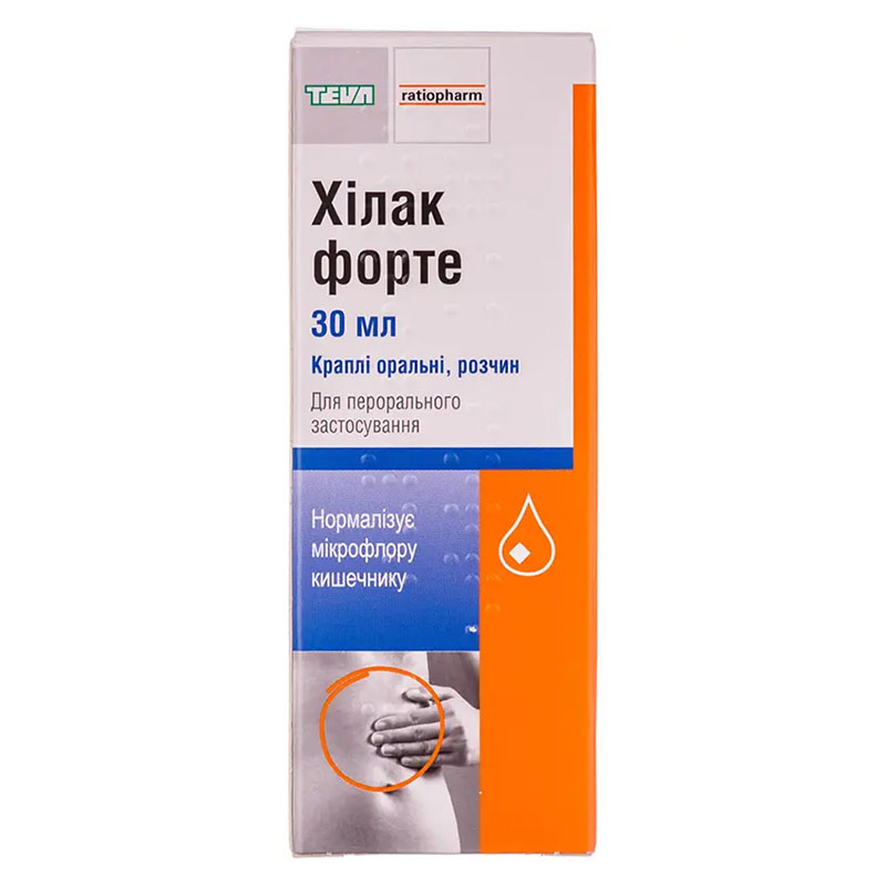 Хилак форте капли по 30 мл во флаконе с пробкой-капельницей