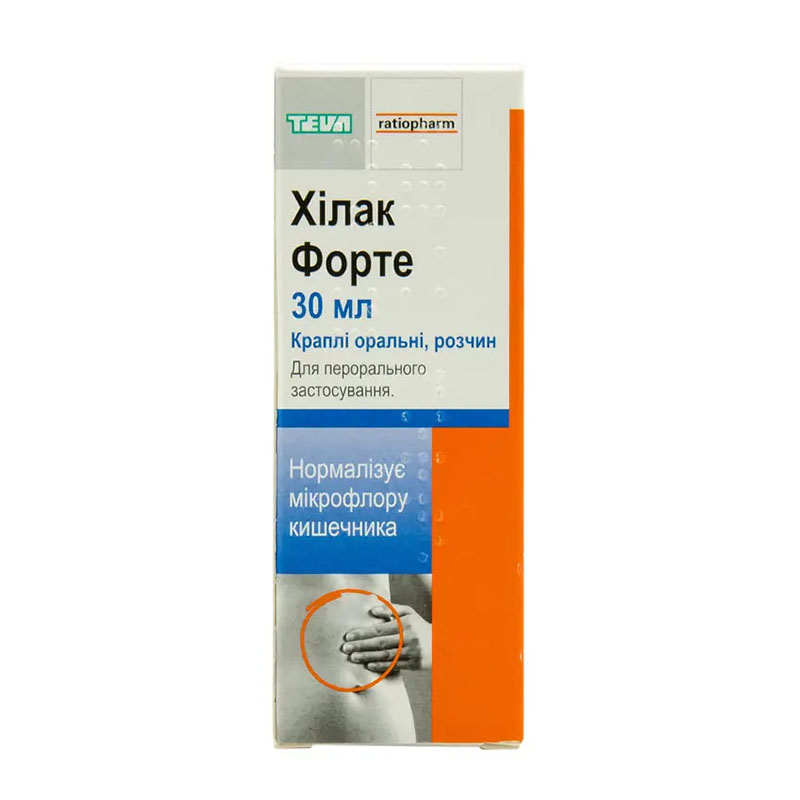 Хилак форте капли по 30 мл во флаконе с пробкой-капельницей