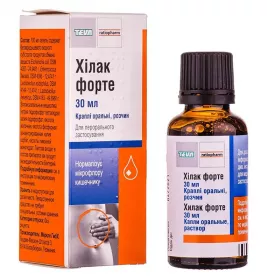 Хілак форте краплі по 30 мл у флаконі з пробкою-крапельницею