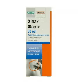 Хілак форте краплі по 30 мл у флаконі з пробкою-крапельницею