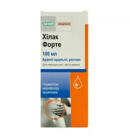 Хілак форте краплі по 100 мл у флаконі з пробкою-крапельницею