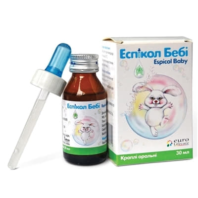 Еспікол бебі для дітей краплі по 30 мл у флаконі з піпеткою