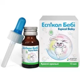 Еспікол бебі для дітей краплі по 15 мл у флаконі з піпеткою