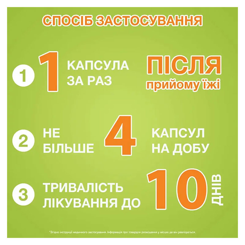 Мотилігас капсули по 120 мг 40 шт. (10х4)