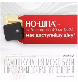 Но-Шпа таблетки по 40 мг 24 шт.