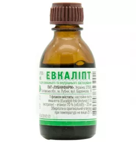 Евкаліпта настоянка по 25 мл у флаконі - Лубнифарм
