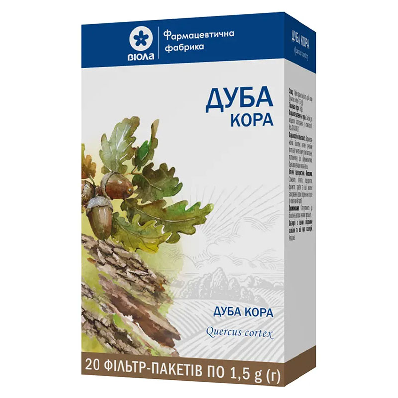 Дуба кора по 1.5 г у фільтр-пакетиках 20 шт. - Віола
