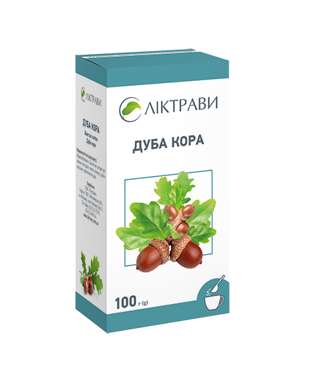 Дуба кора по 100 г в пачках - Лектравы Дуба кора по 100 г в пачках - Лектравы