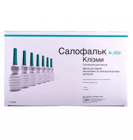 Салофальк ректальна суспензія 4 г/60 г по 60 г в клізмах 7 шт.