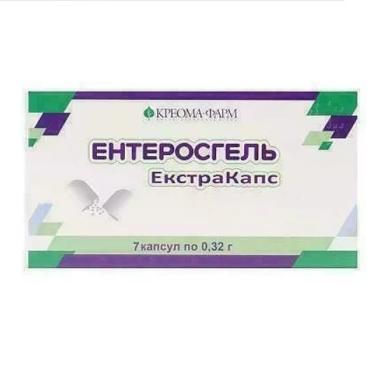 Энтеросгель экстракапс капсулы по 0.32 г 7 шт. (7х1) Энтеросгель экстракапс капсулы по 0.32 г 7 шт. (7х1)
