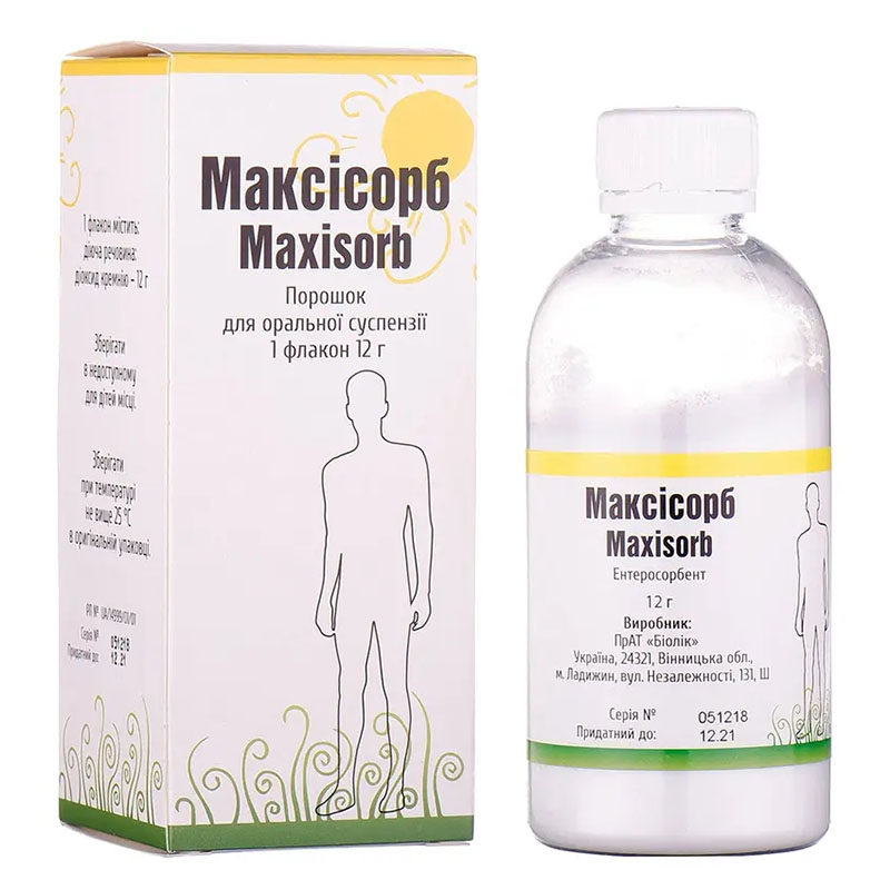 Максісорб порошок по 12 г у флаконі 1 шт.