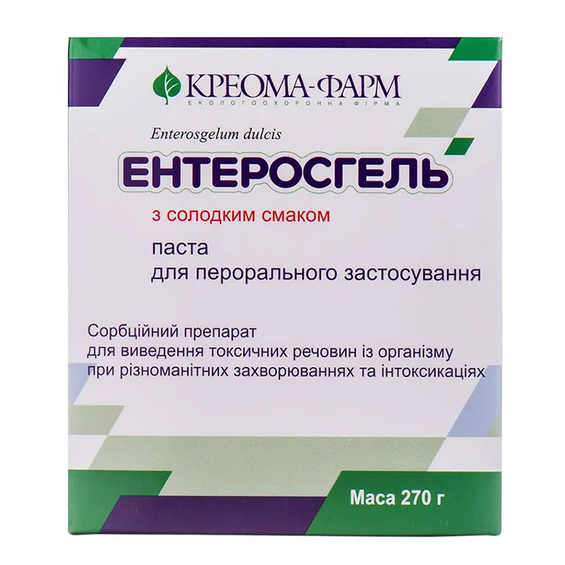 Энтеросгель паста со сладким вкусом 69.9 г/100 г по 270 г в контейнере