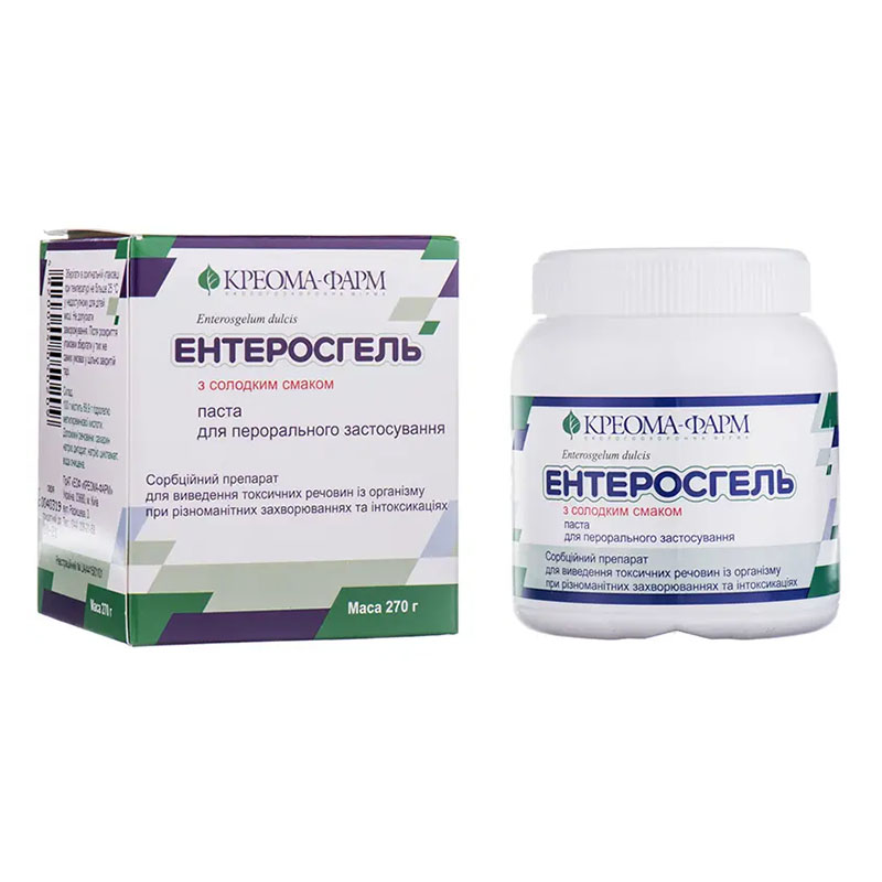 Ентеросгель паста з солодким смаком 69.9 г/100 г по 270 г у контейнері