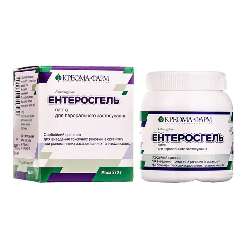 Ентеросгель паста 70 г/100 г по 270 г у контейнері