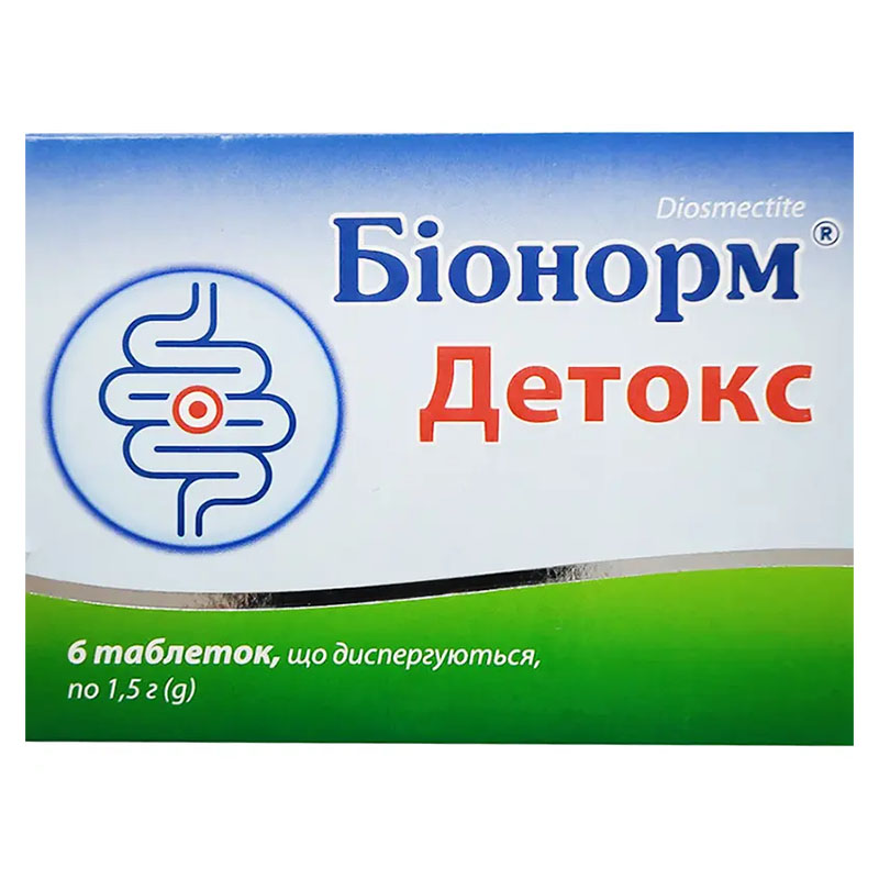 Біонорм Детокс таблетки по 1.5 г 6 шт.