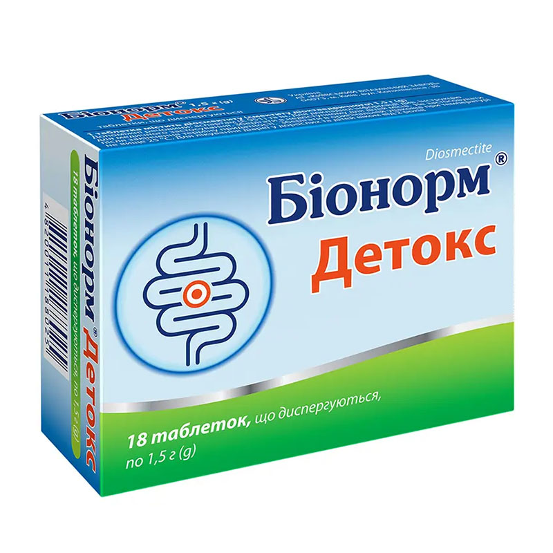 Біонорм Детокс таблетки по 1.5 г 18 шт. (6х3)