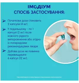 Імодіум капсули по 2 мг 20 шт.
