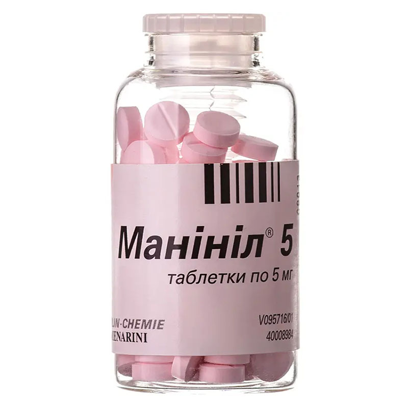 Манініл 5 таблетки по 5 мг 120 шт. у флаконі