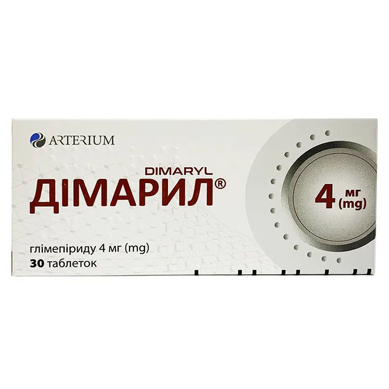 Димарил табл. 4мг №30 Димарил табл. 4мг №30