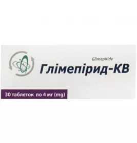 Глімепірид-КВ таблетки по 4 мг 30 шт. (10х3)