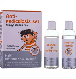 *Протипедикульозний набір (засіб протипедикульозний 90мл + шампунь для змивання 90мл)