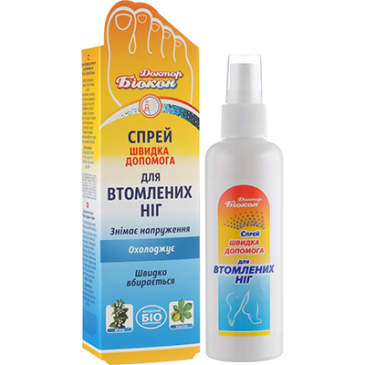 Спрей Доктор Біокон швидка допомога для втомлених ніг 100 мл