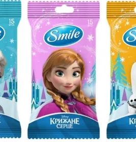 *Салфетка Smile влажная Frozen mix WHITE №15