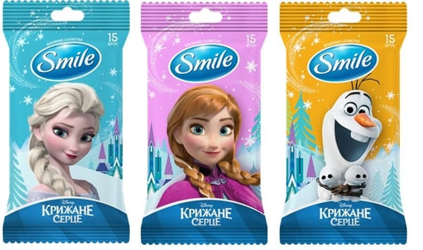 Серветка Smile волога Frozen mix WHITE №15